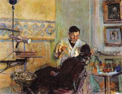 Edouard Vuillard Dr.Georges Viau in His Office Treating Annette Roussel oil painting image
